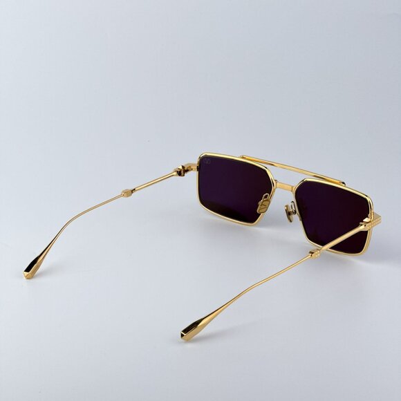 Valentino V-SEI VLS 111B 58 Women Sunglasses Titanium Gold Brown Gradient Mirror - Picture 8 of 12